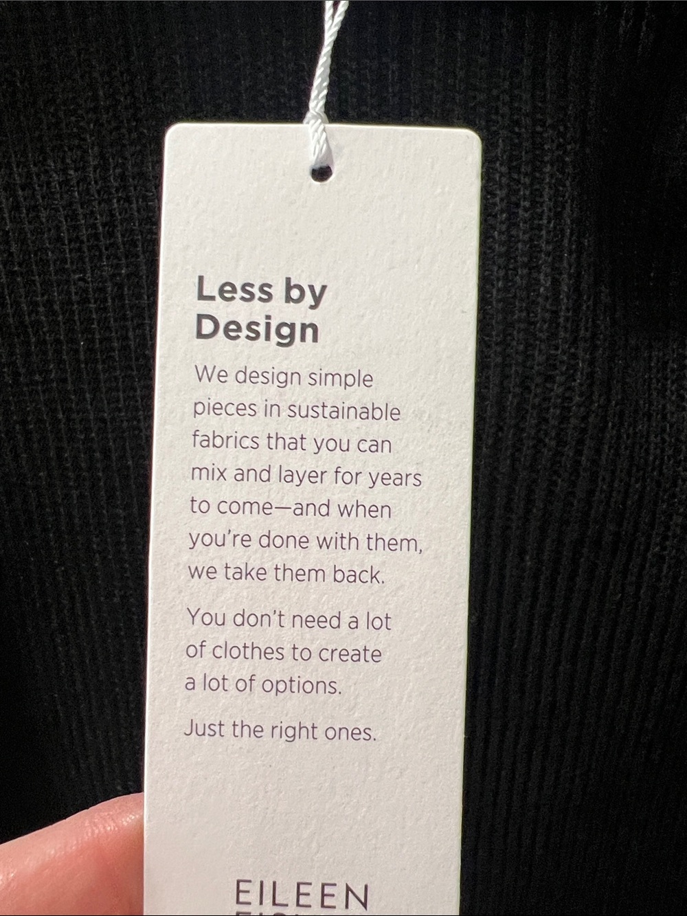 Eileen Fisher Black Open Drape Ribbed long boxy cardigan - Picture 3 of 6